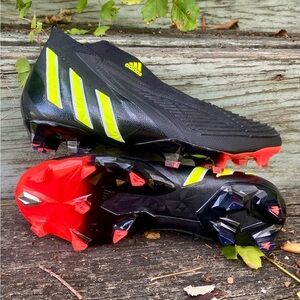 Adidas Predator Edge + FG Black Yellow Soccer Cleats